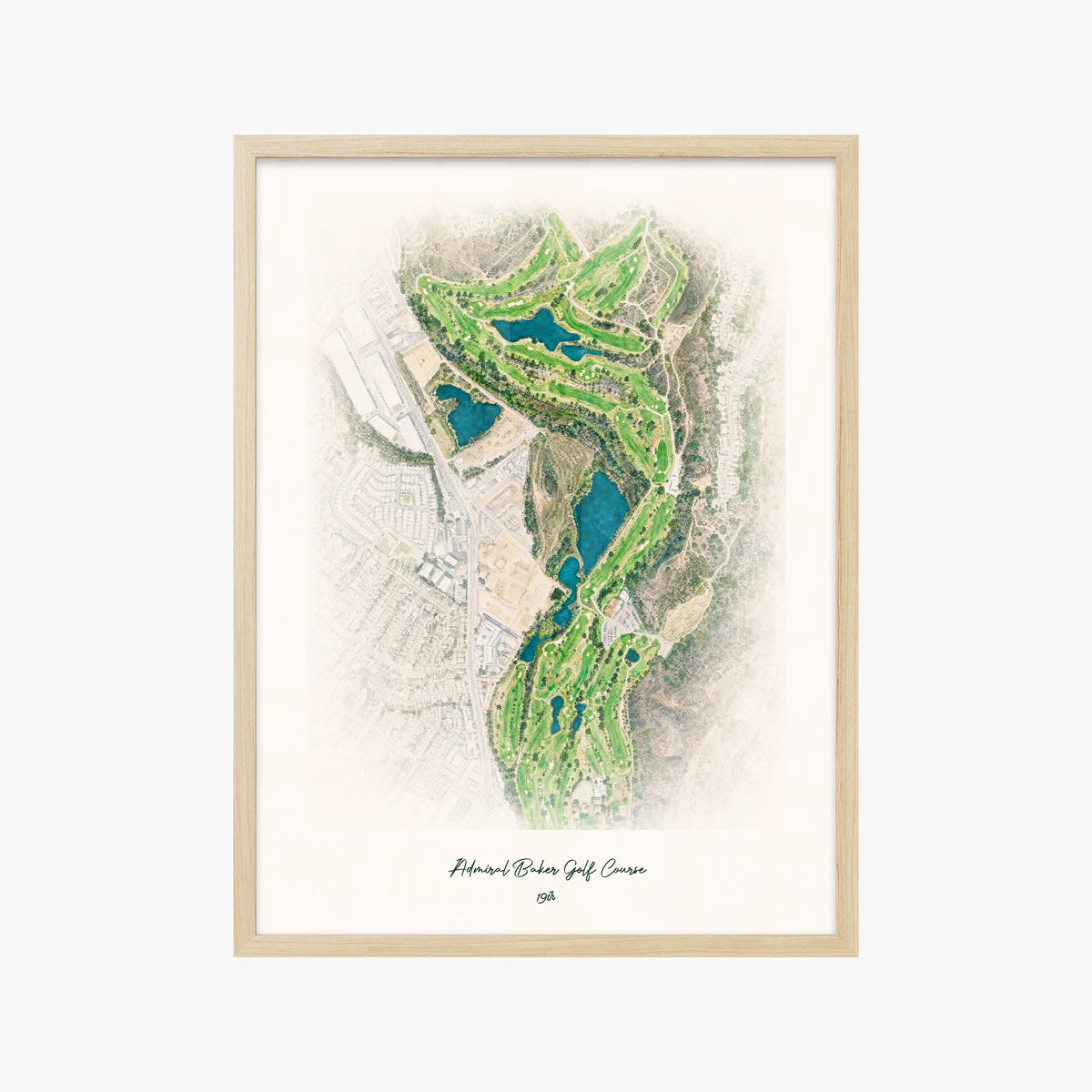 Admiral Baker Golf Course wood frame