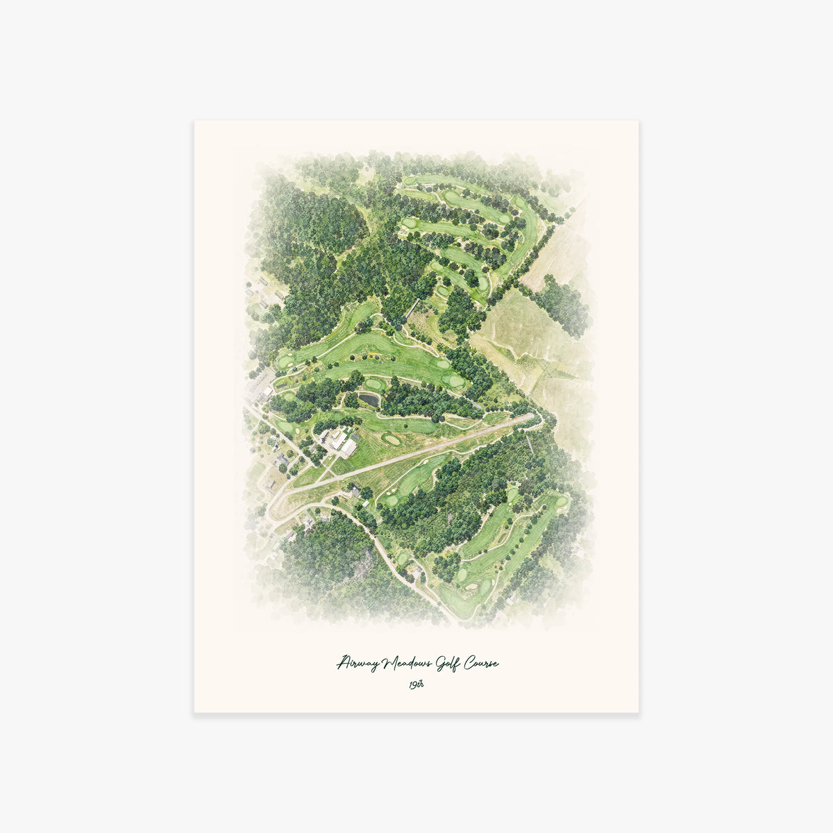 Airway Meadows Golf Course printed artwork