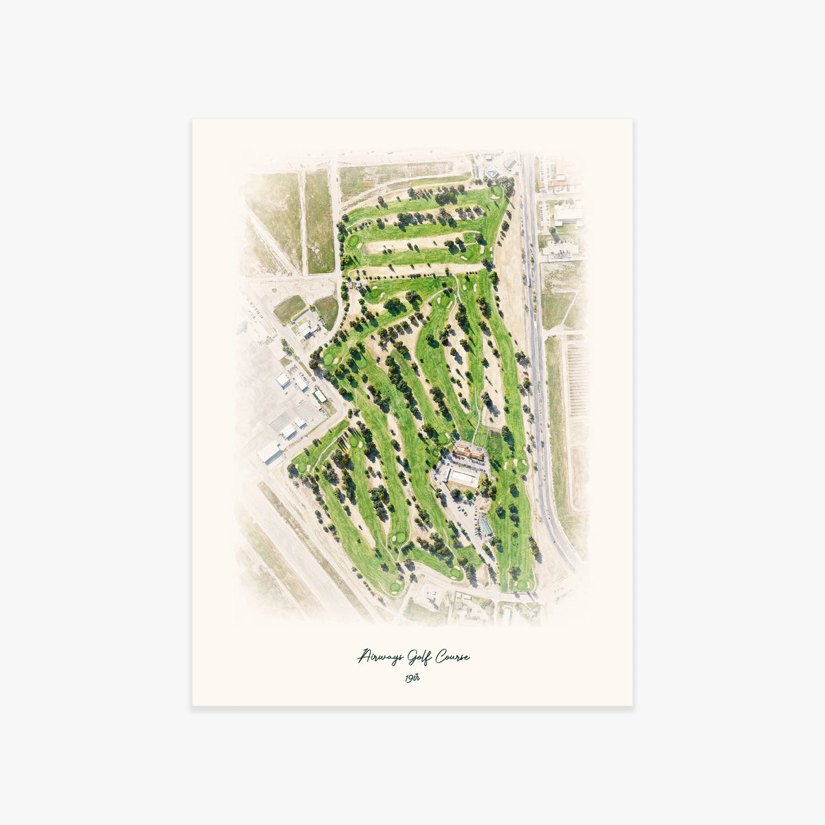 Airways Golf Course printed artwork
