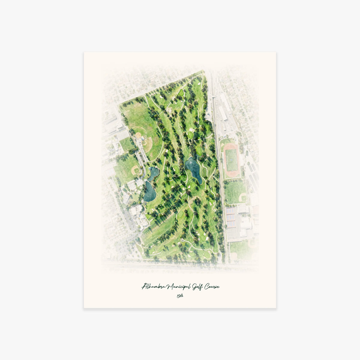 Alhambra Municipal Golf Course printed artwork
