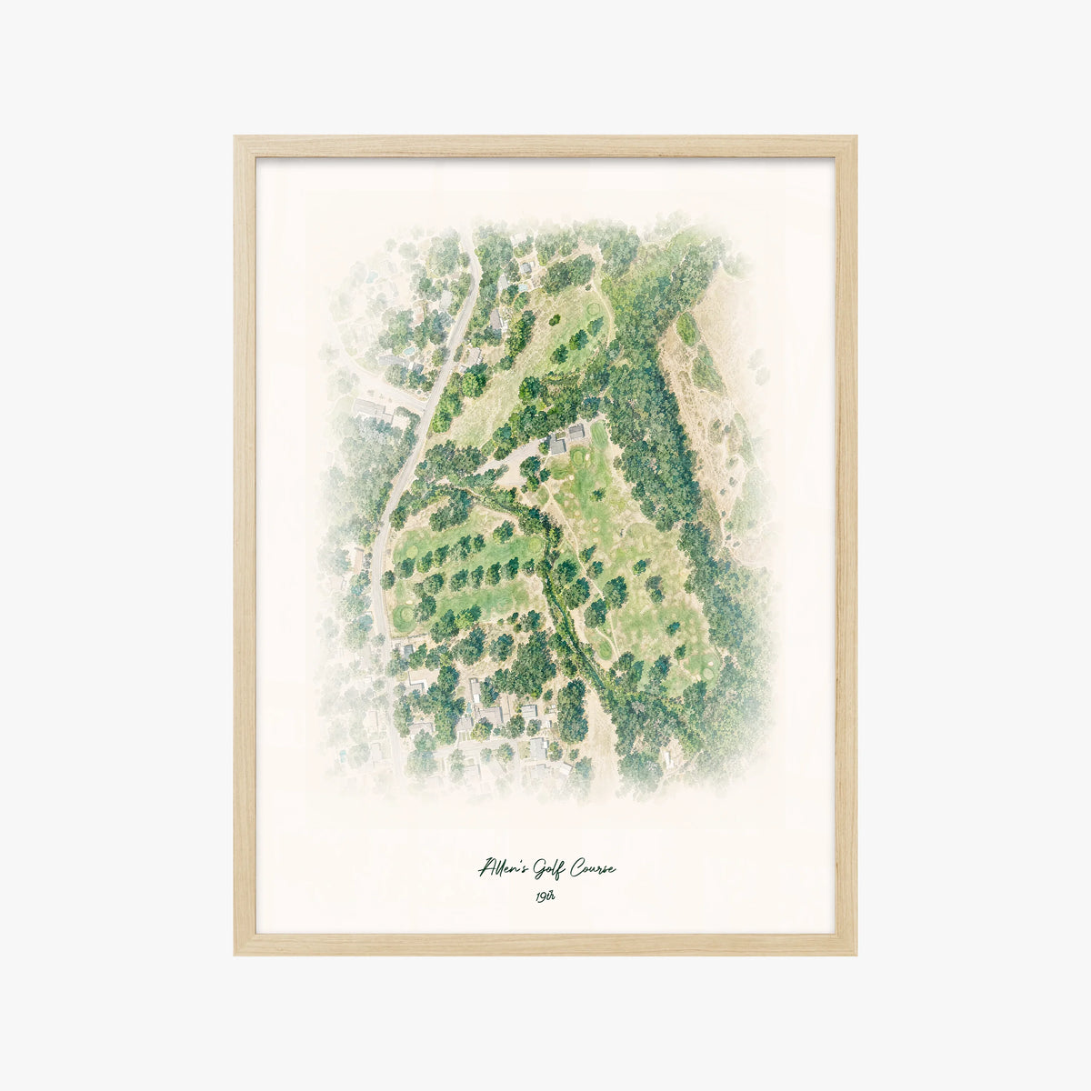 Allen's Golf Course wood frame
