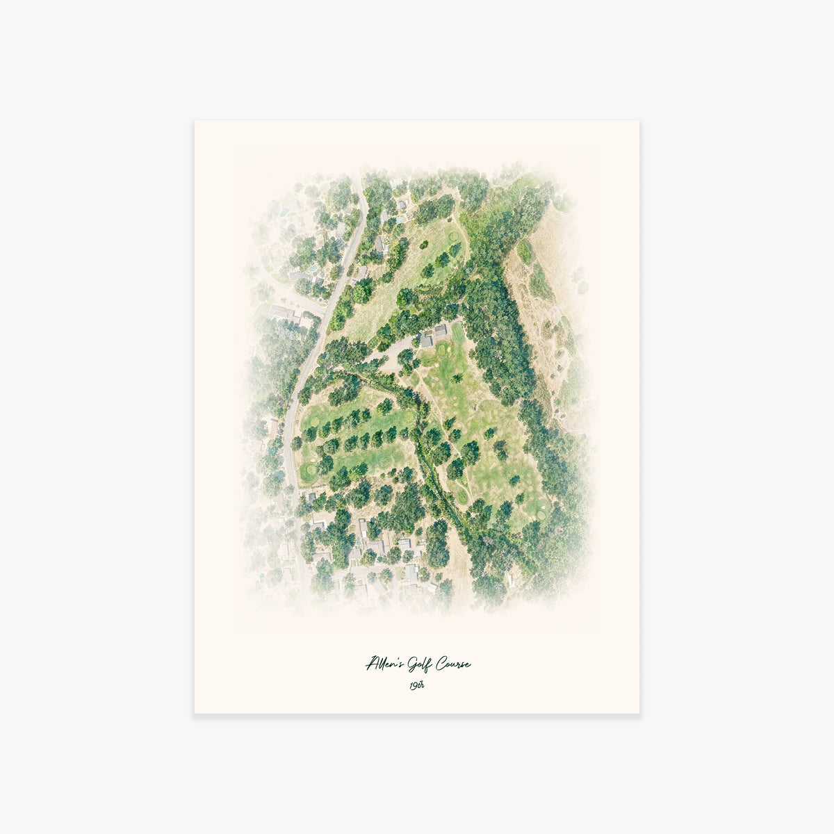 Allen's Golf Course printed artwork