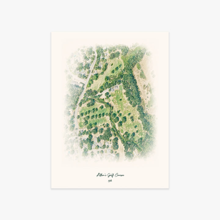 Allen's Golf Course printed artwork