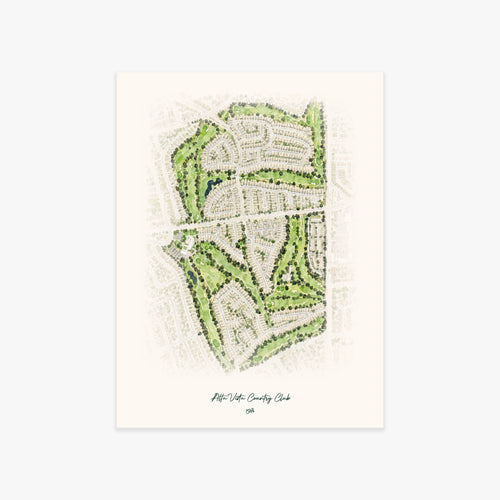 Alta Vista Country Club printed artwork