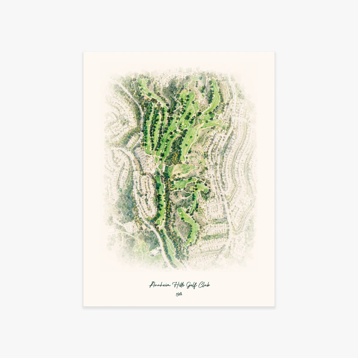 Anaheim Hills Golf Club printed artwork