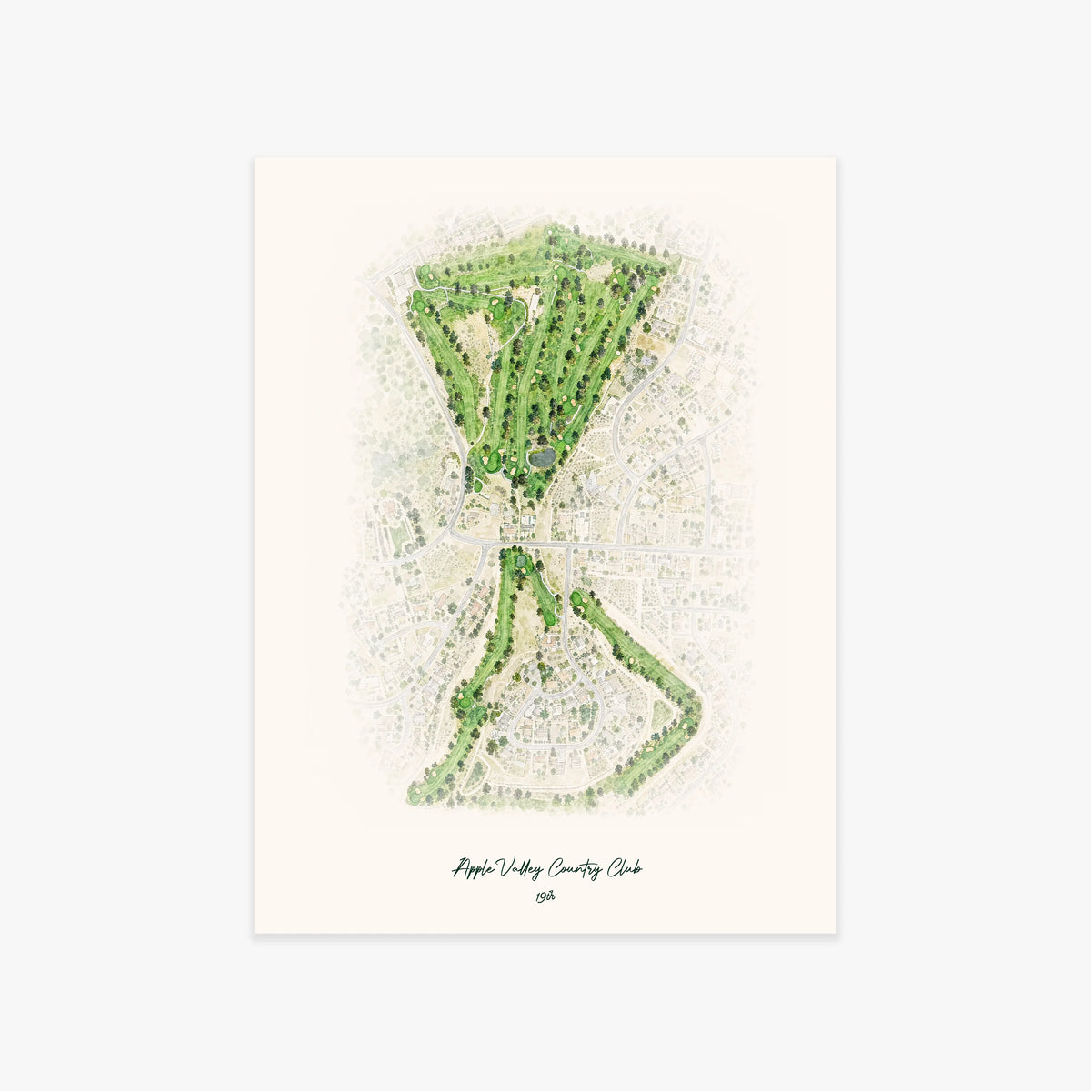 Apple Valley Country Club printed artwork
