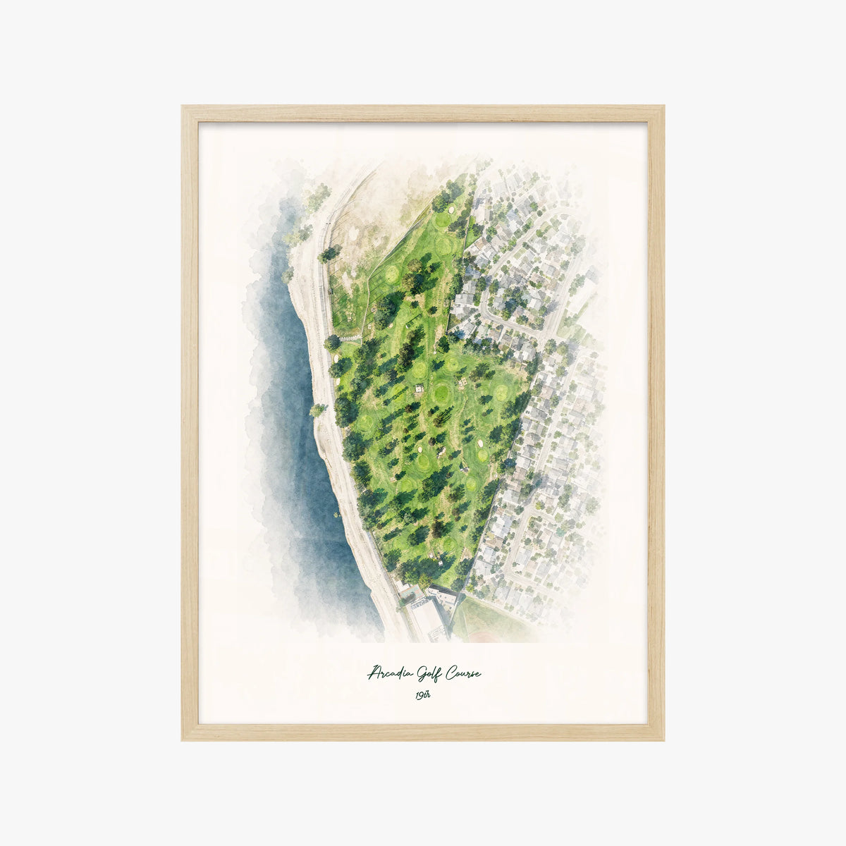 Arcadia Golf Course wood frame