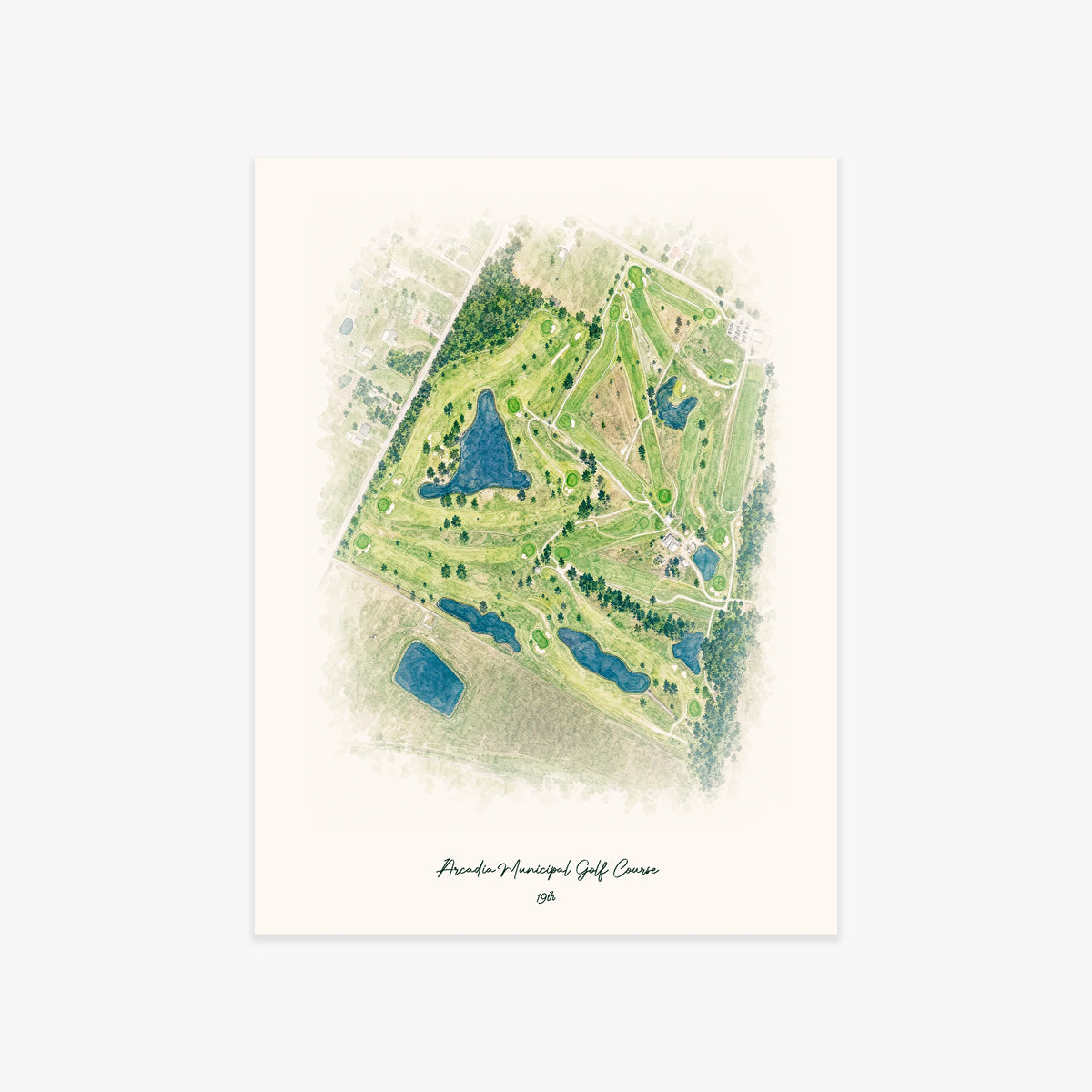 Arcadia Municipal Golf Course printed artwork