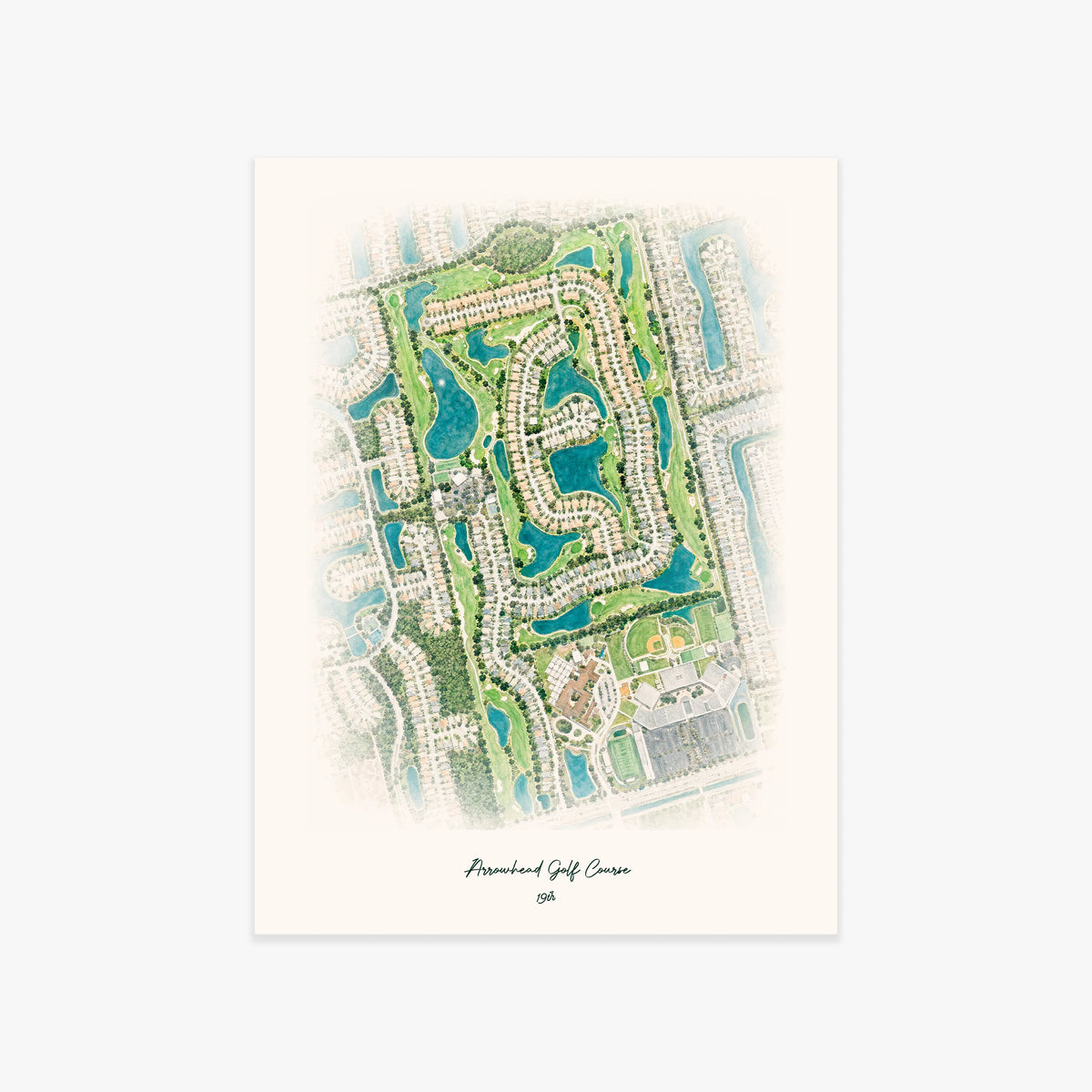 Arrowhead Golf Course printed artwork