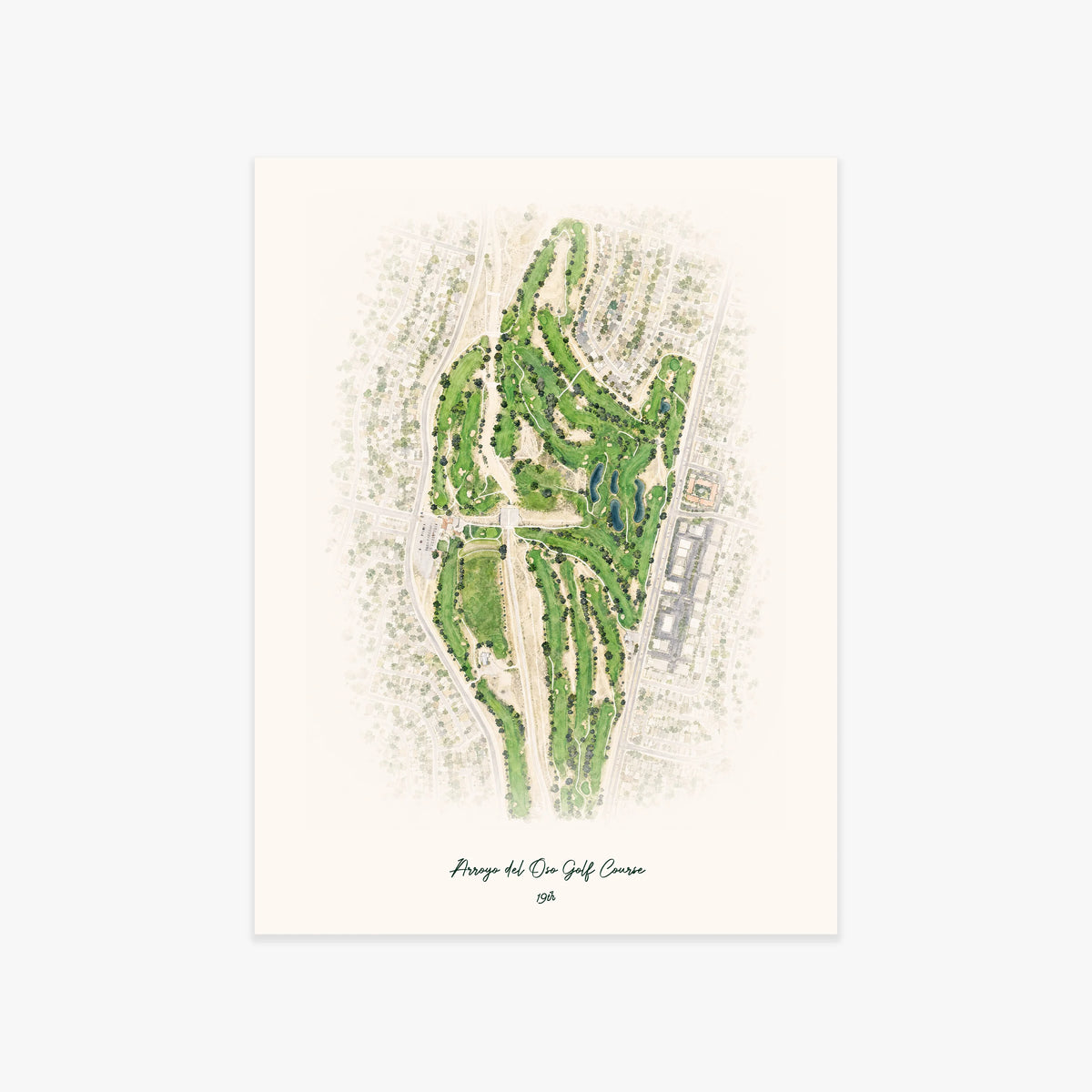 Arroyo del Oso Golf Course printed artwork