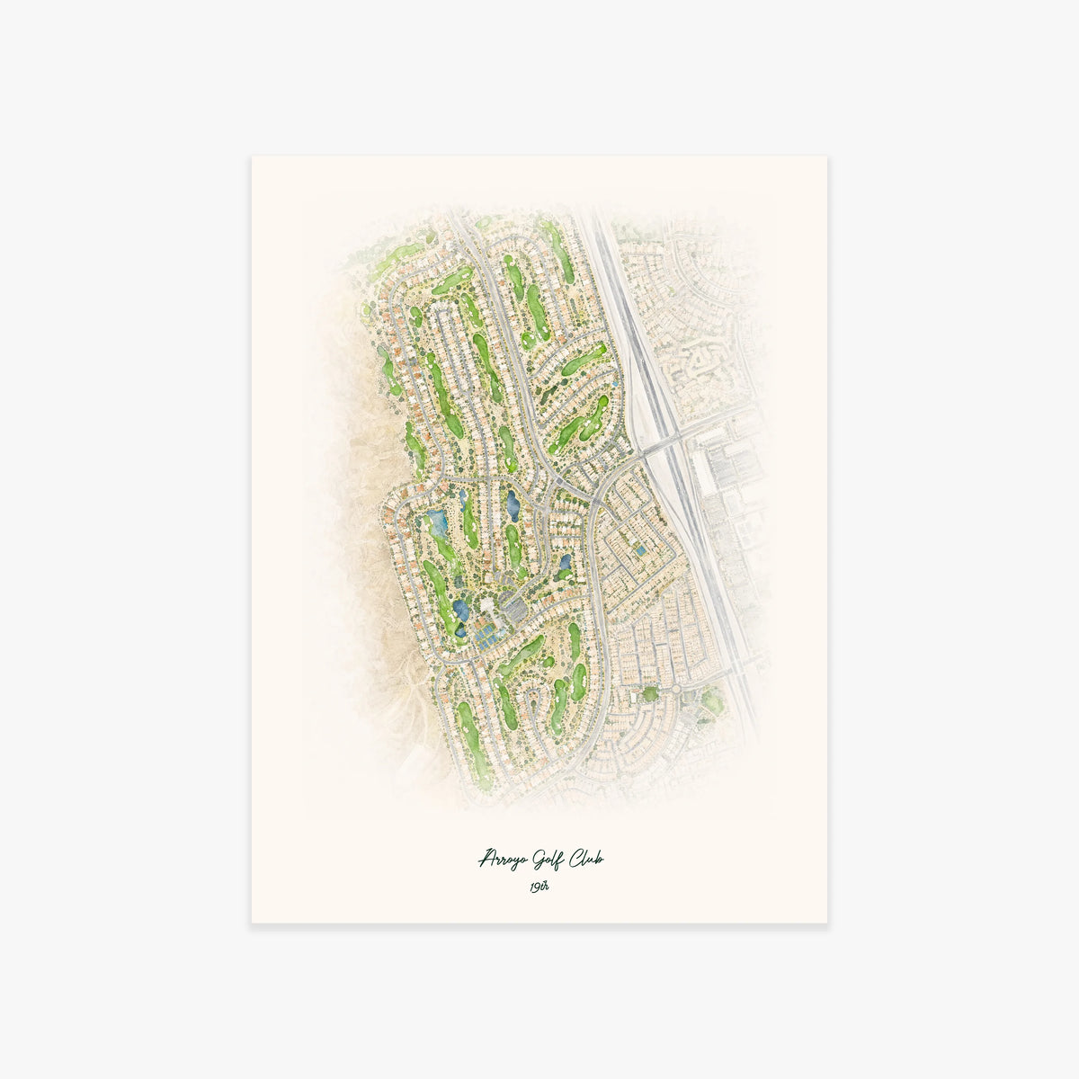 Arroyo Golf Club printed artwork