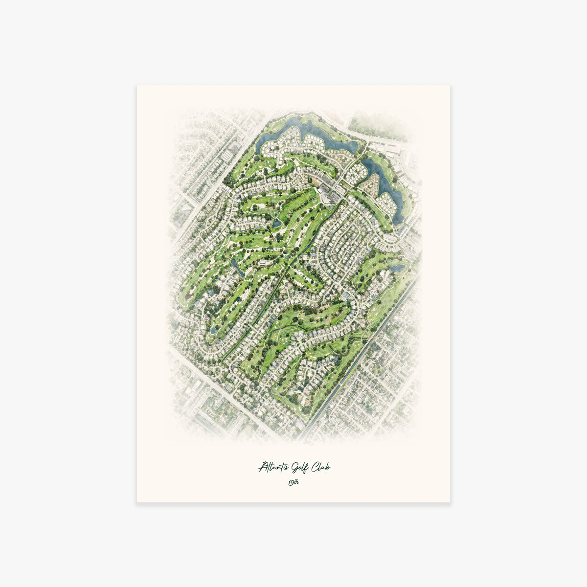 Atlantis Golf Club printed artwork