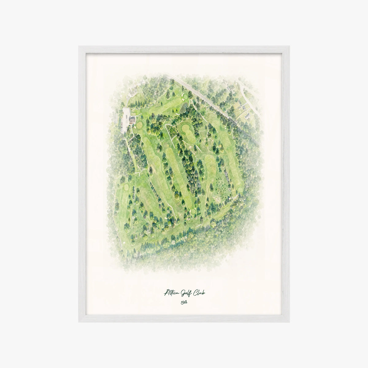 Attica Golf Club white frame