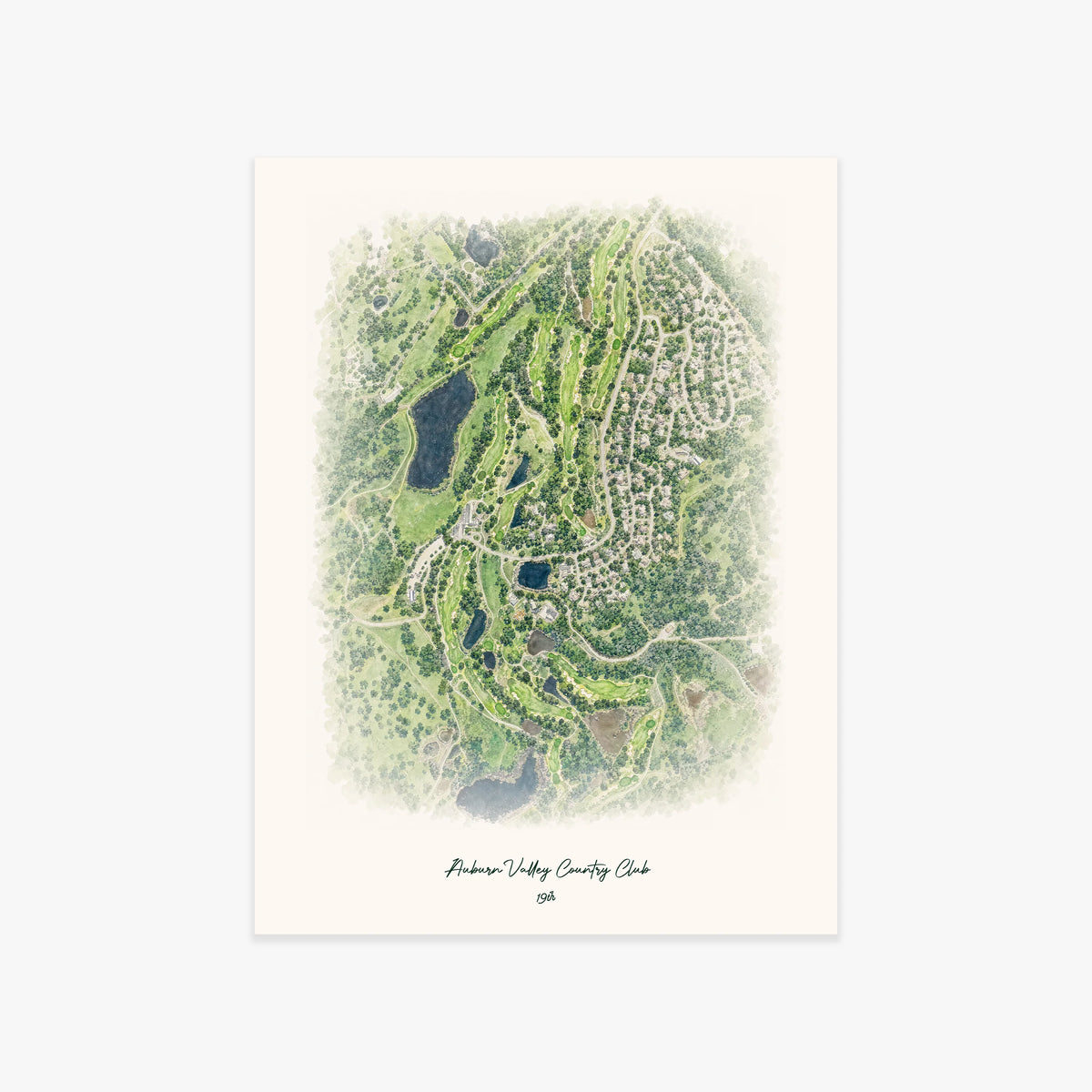Auburn Valley Country Club printed artwork