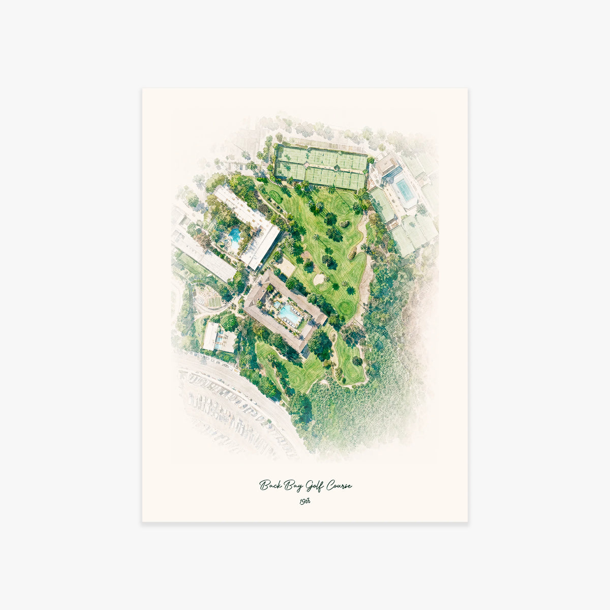 Back Bay Golf Course printed artwork