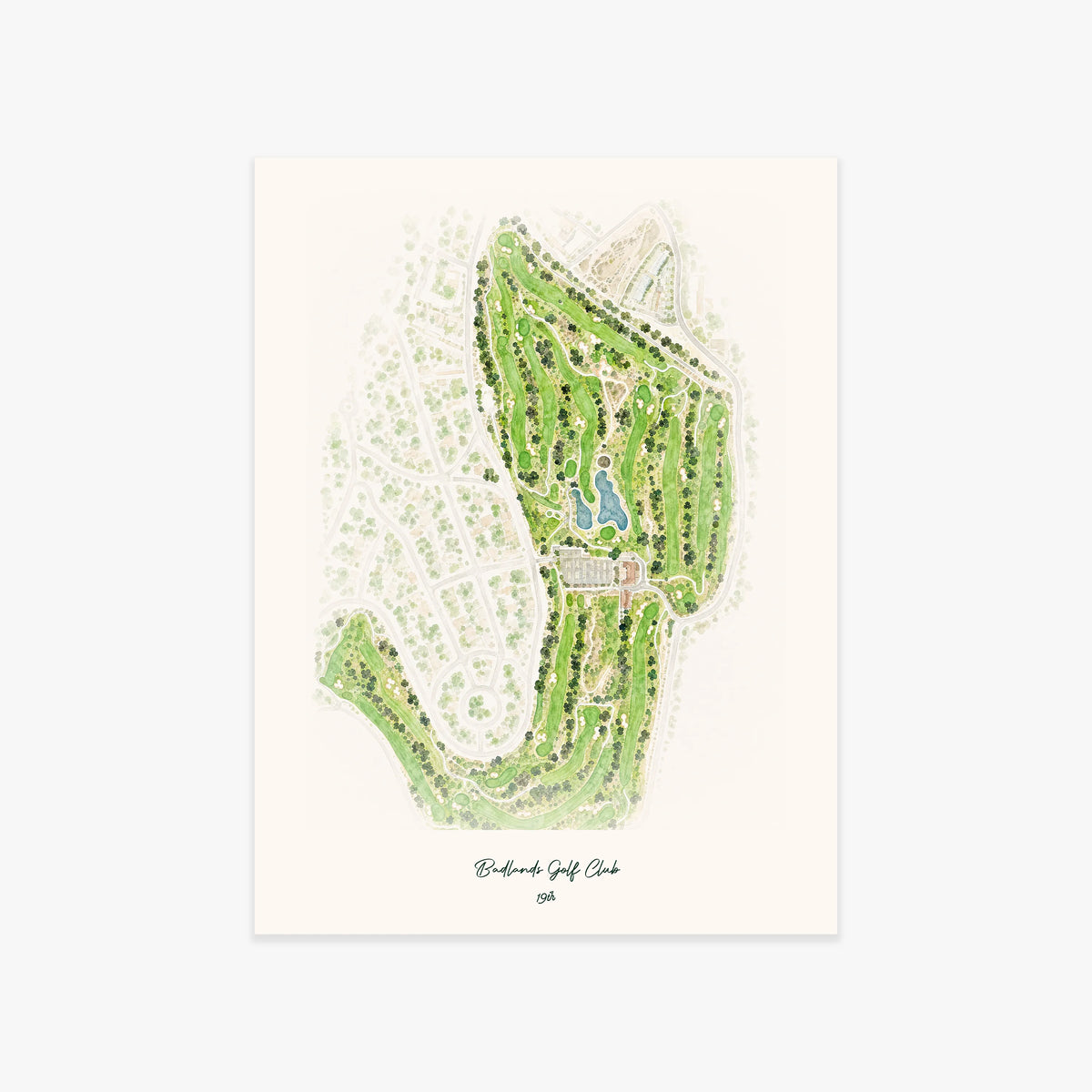 Badlands Golf Club printed artwork