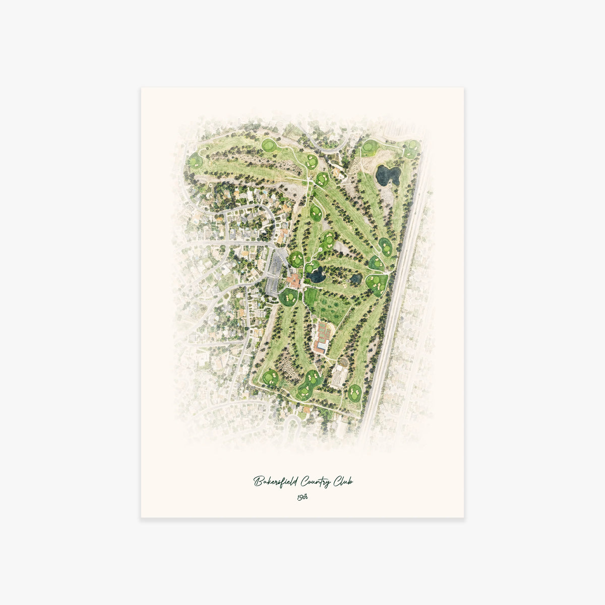Bakersfield Country Club printed artwork