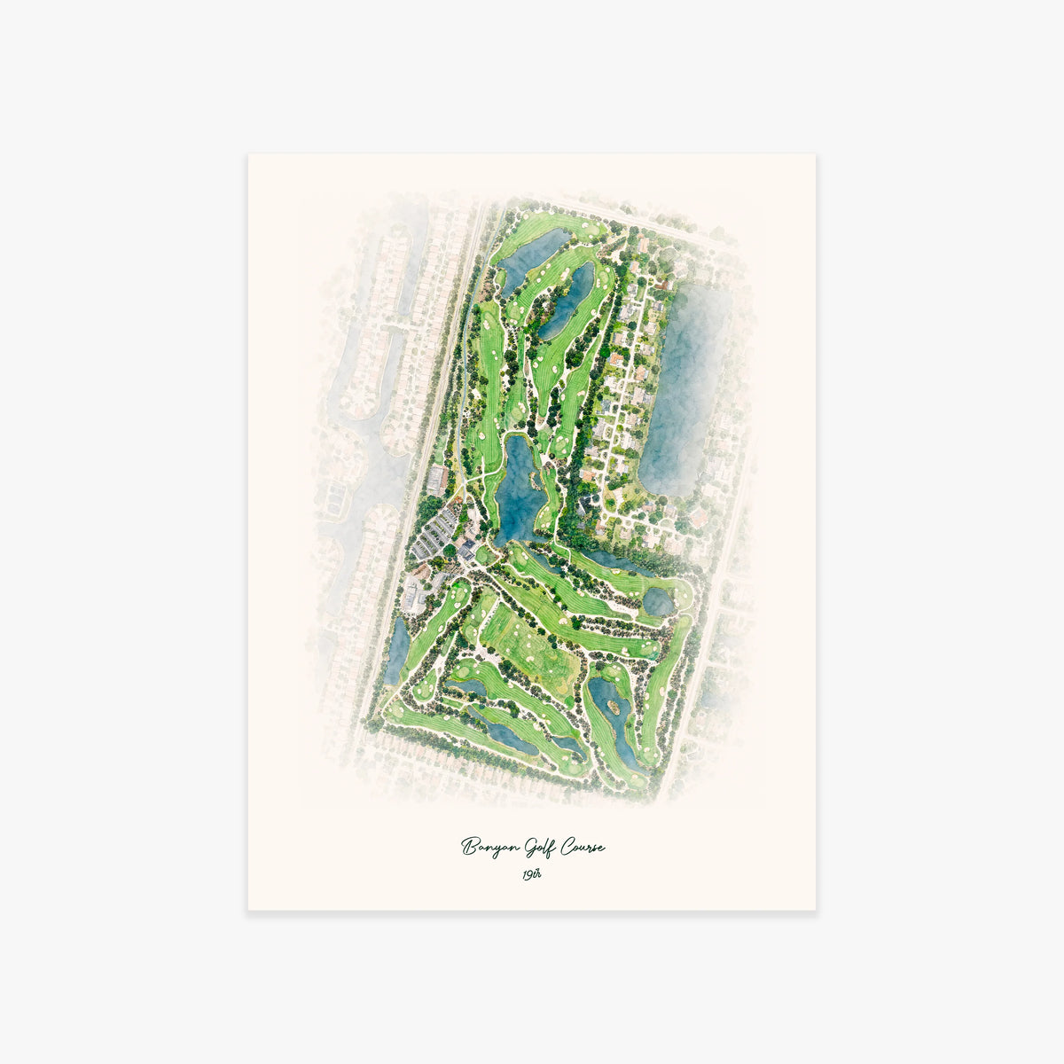 Banyan Golf Course printed artwork