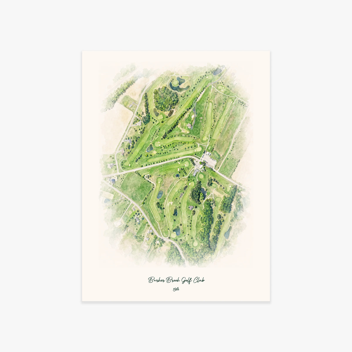 Barker Brook Golf Club printed artwork