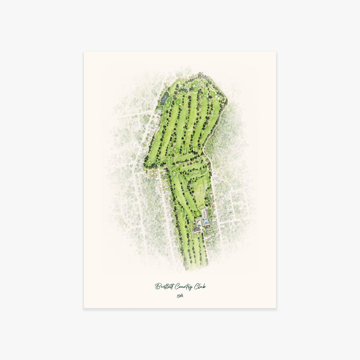 Bartlett Country Club printed artwork