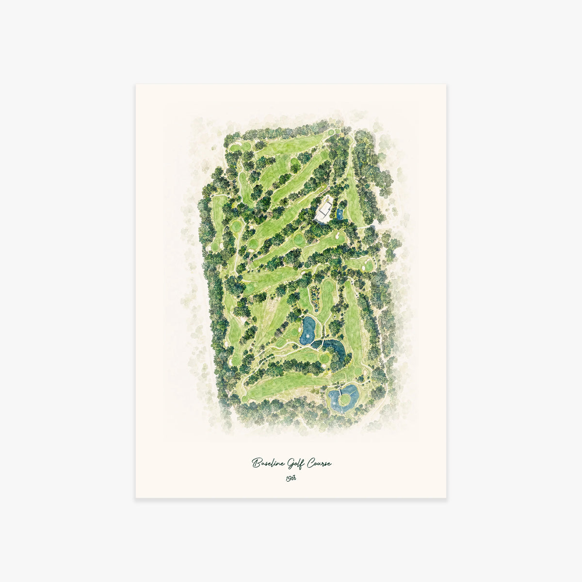 Baseline Golf Course printed artwork