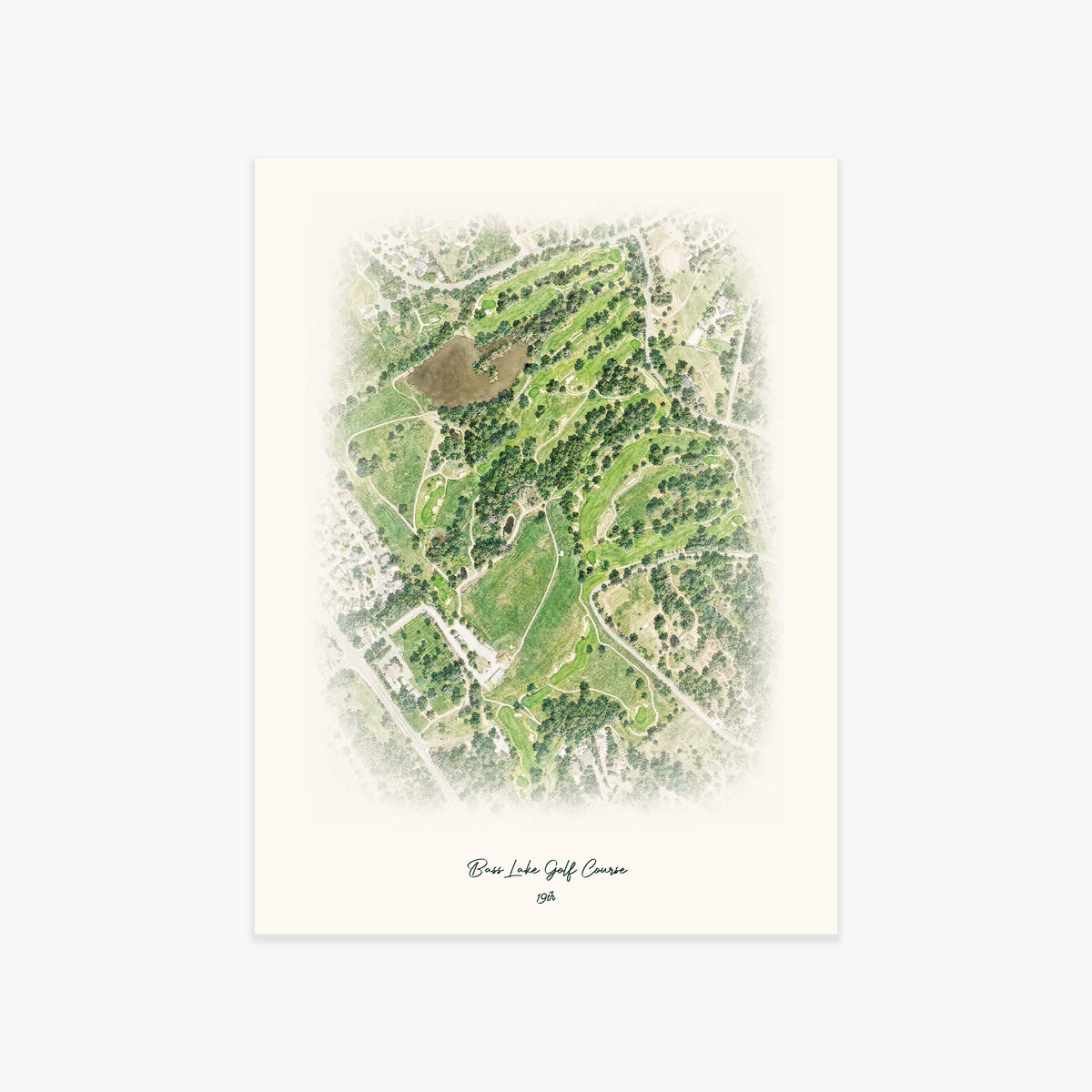 Bass Lake Golf Course printed artwork