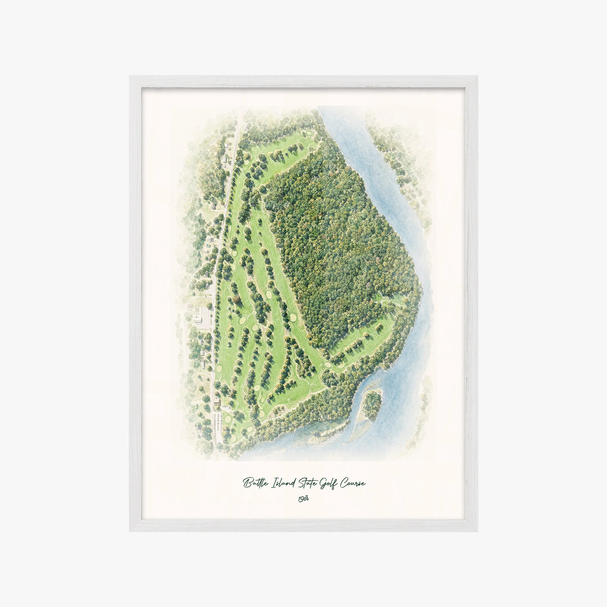Battle Island State Golf Course white frame