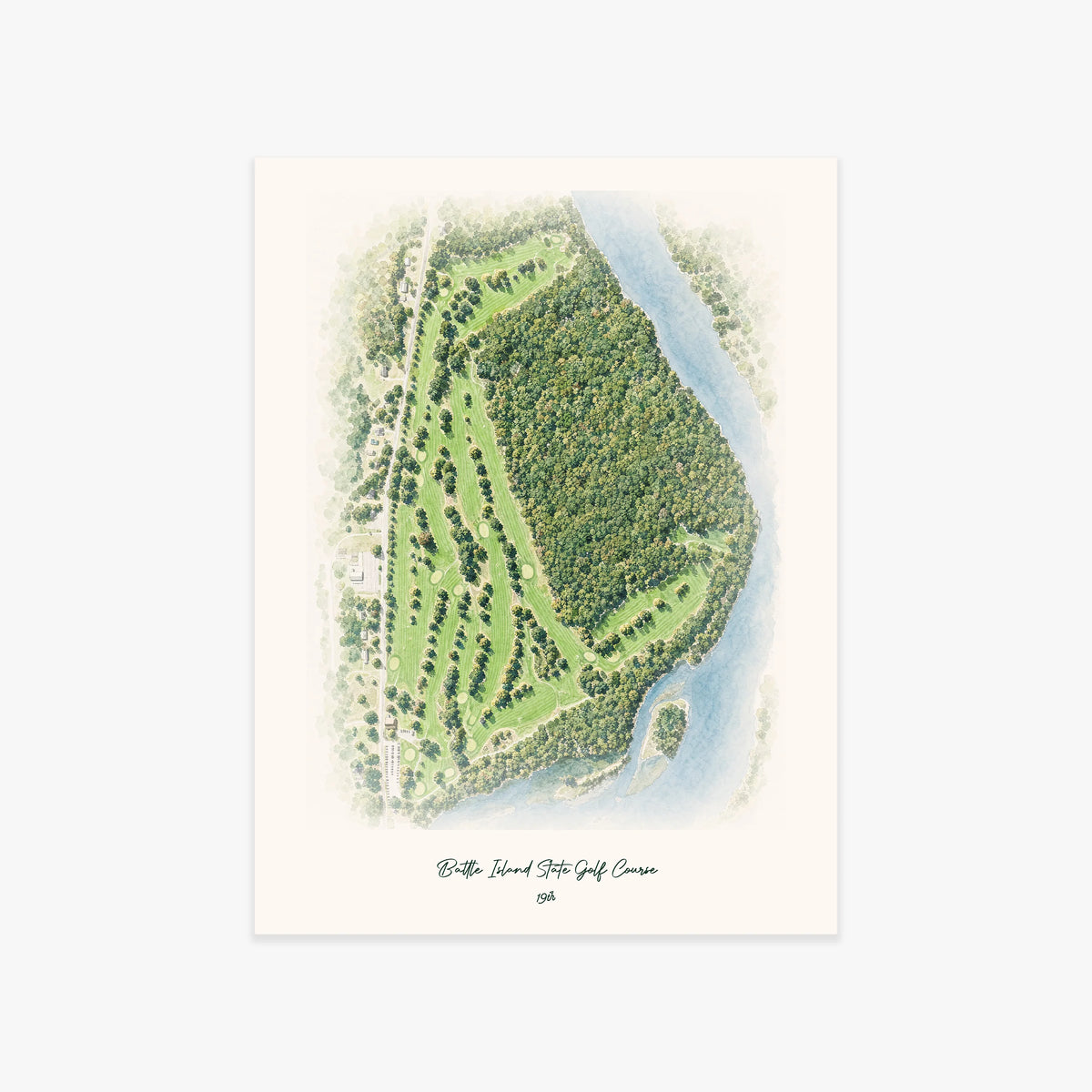 Battle Island State Golf Course printed artwork