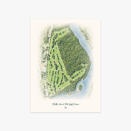 Battle Island State Golf Course printed artwork
