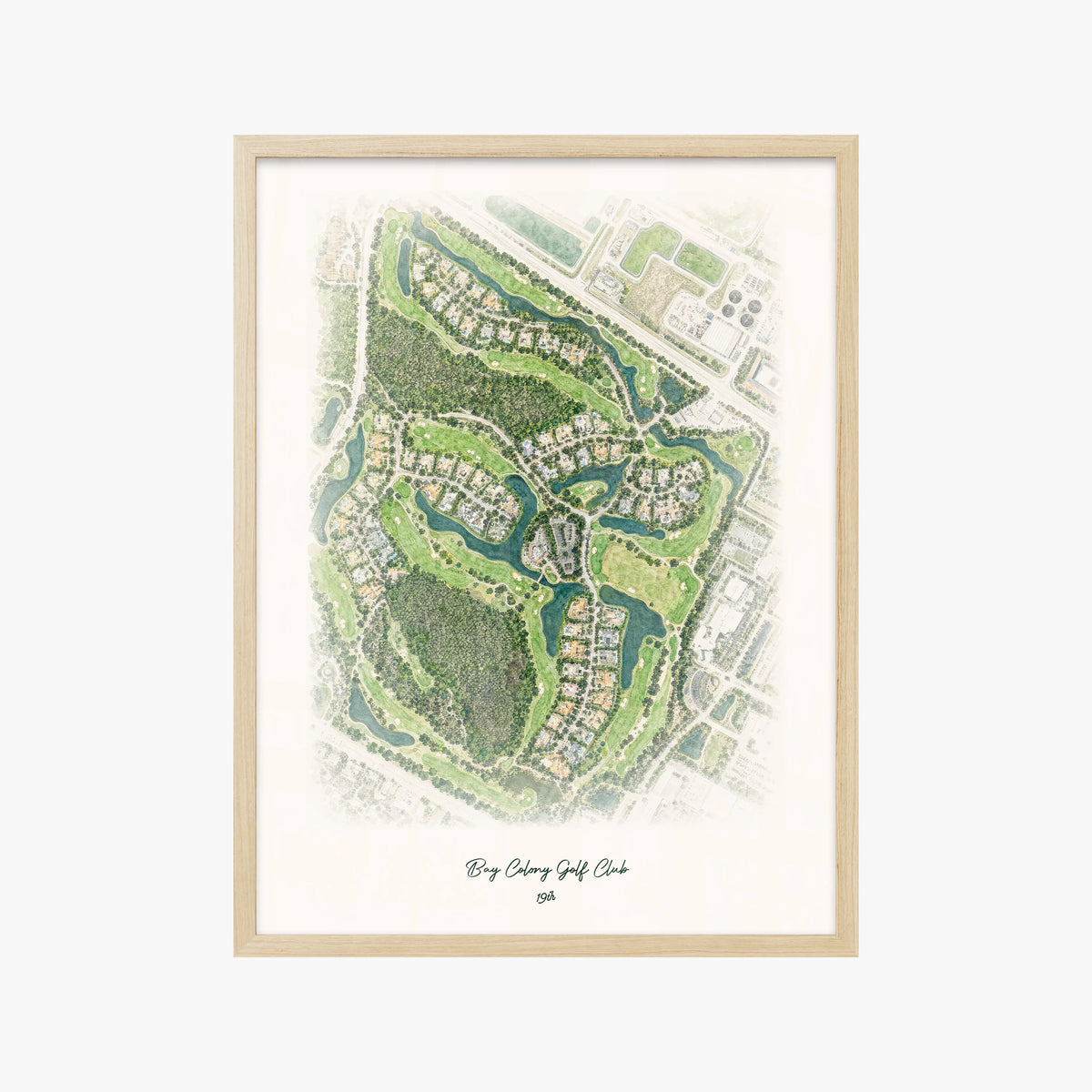 Bay Colony Golf Club wood frame