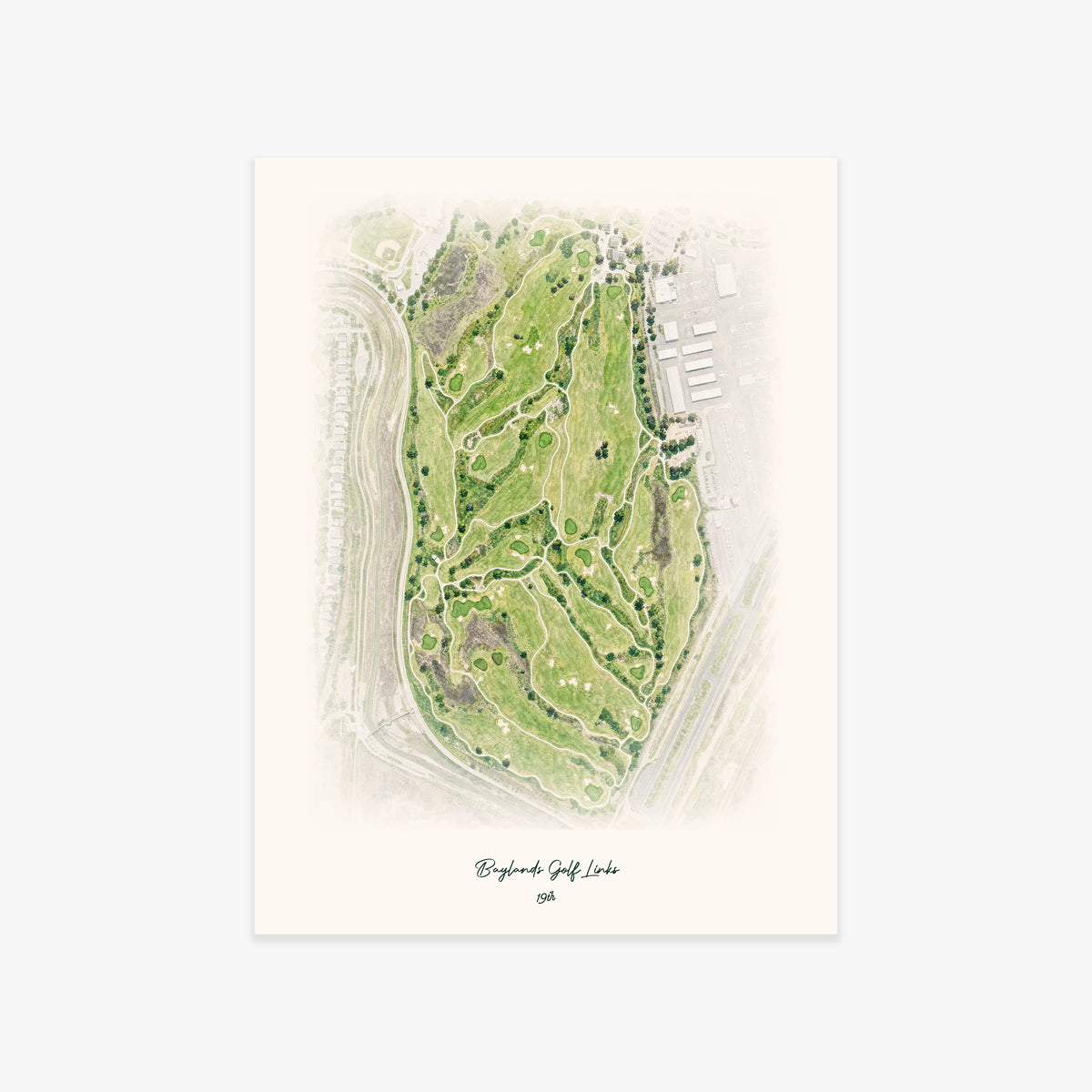 Baylands Golf Links printed artwork
