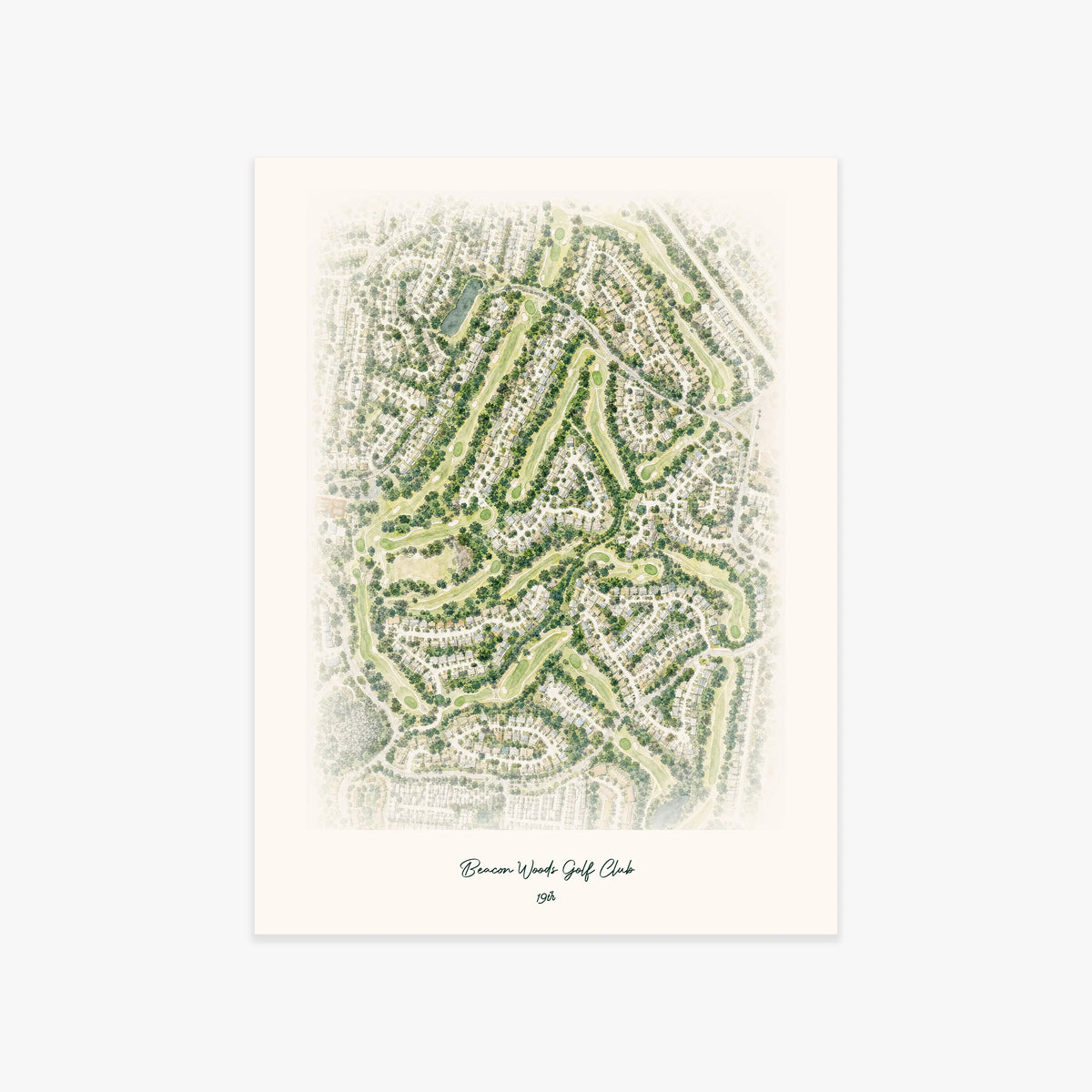 Beacon Woods Golf Club printed artwork