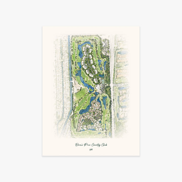 Bear's Paw Country Club printed artwork