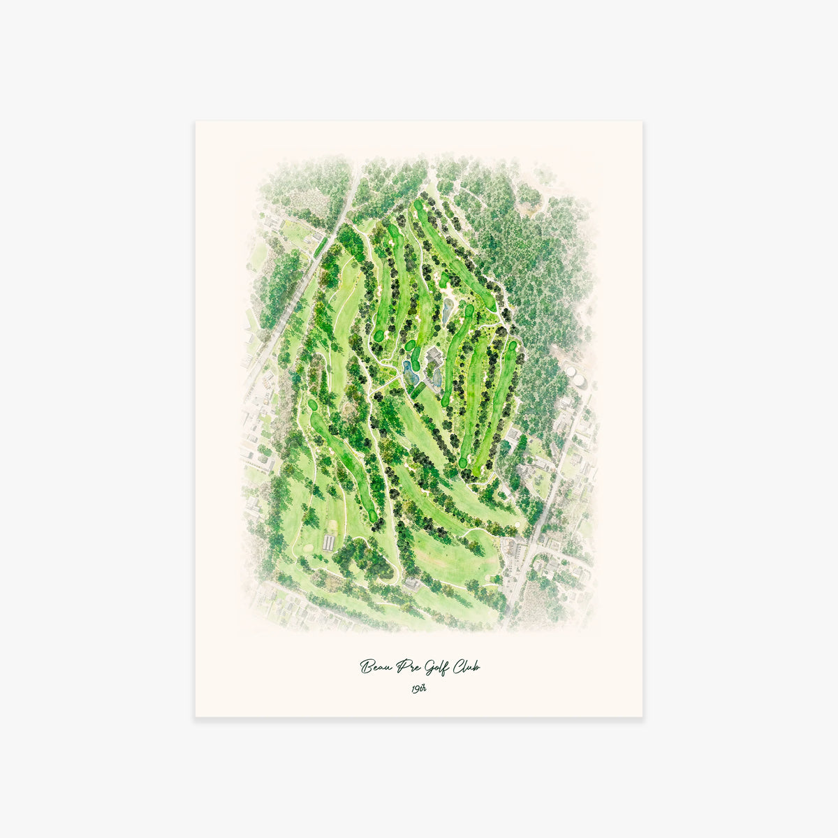 Beau Pre Golf Club printed artwork