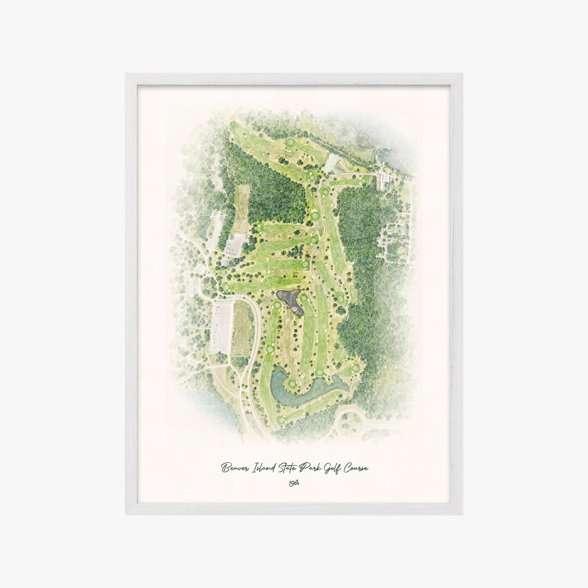 Beaver Island State Park Golf Course white frame