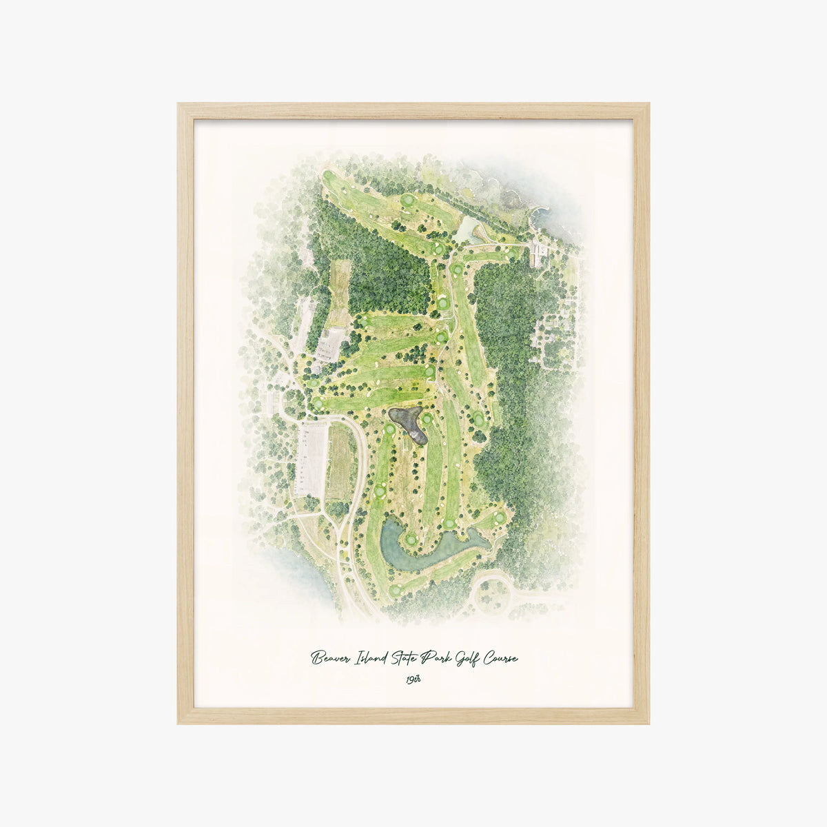 Beaver Island State Park Golf Course wood frame