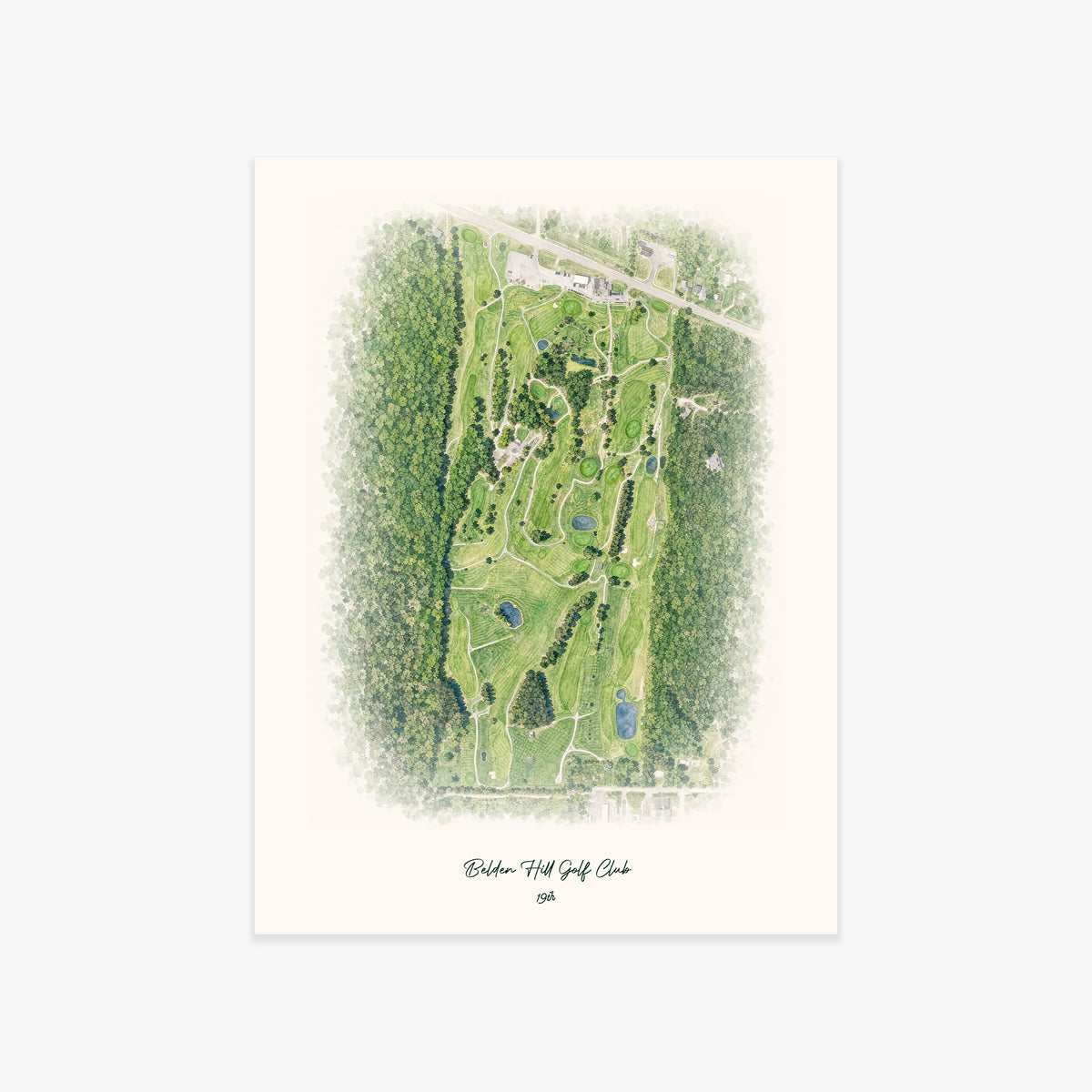 Belden Hill Golf Club printed artwork