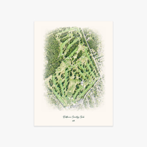 Bellevue Country Club printed artwork