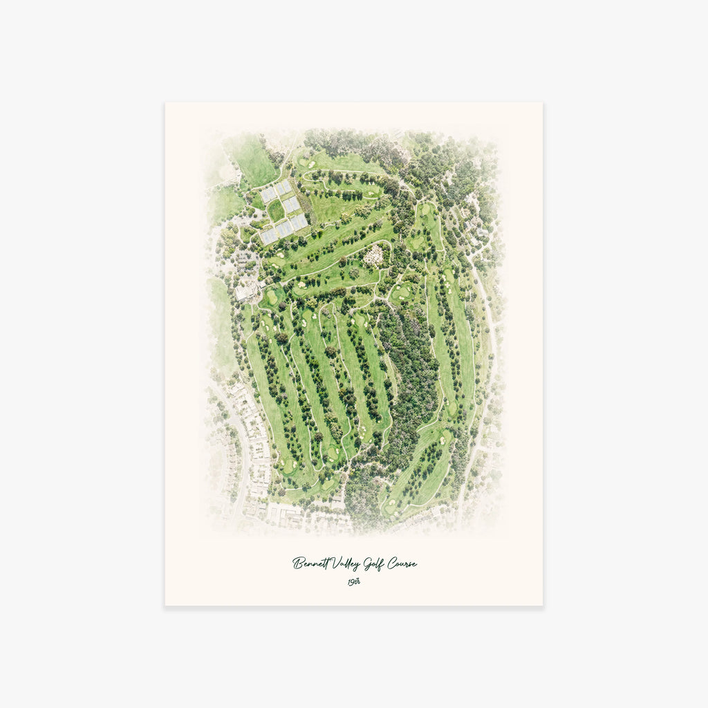 Bennett Valley Golf Course printed artwork