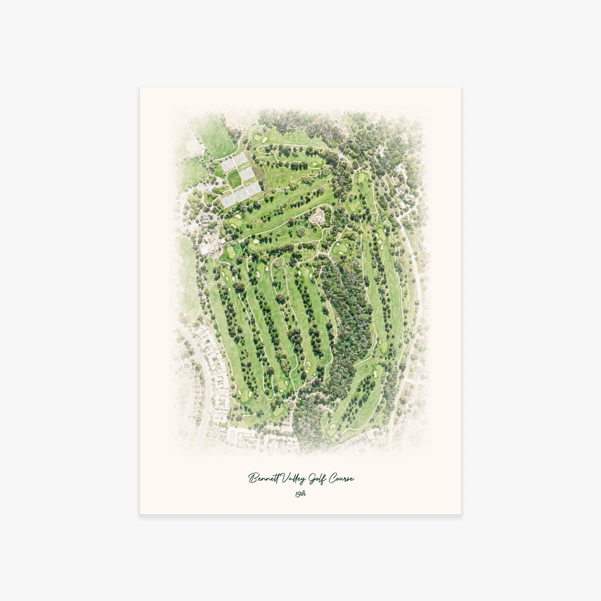 Bennett Valley Golf Course printed artwork