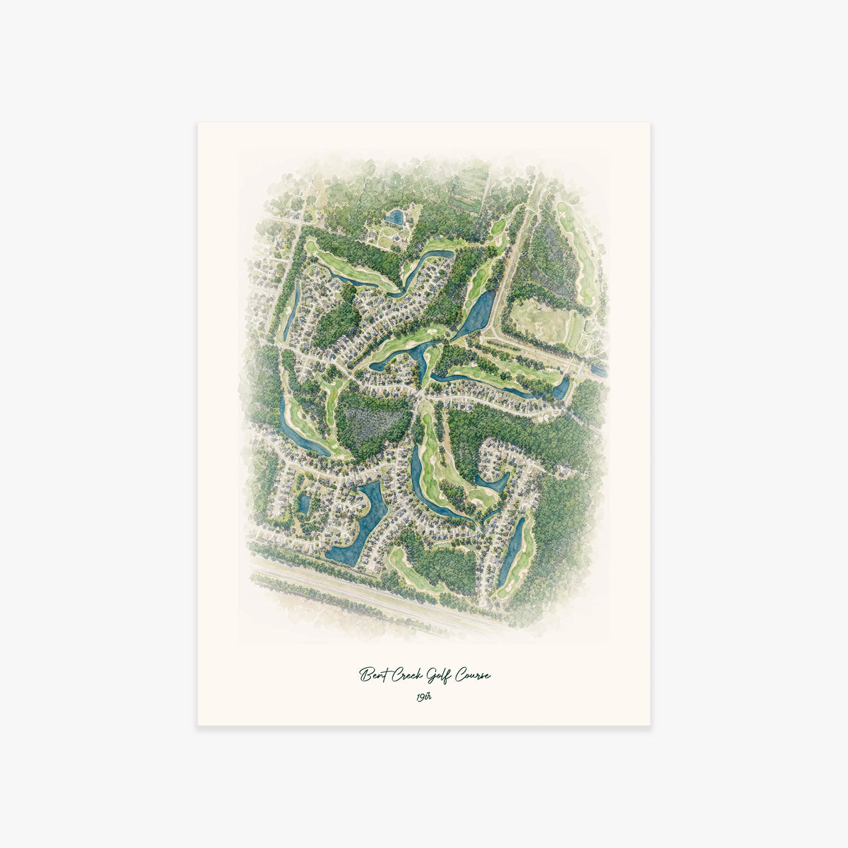 Bent Creek Golf Course printed artwork