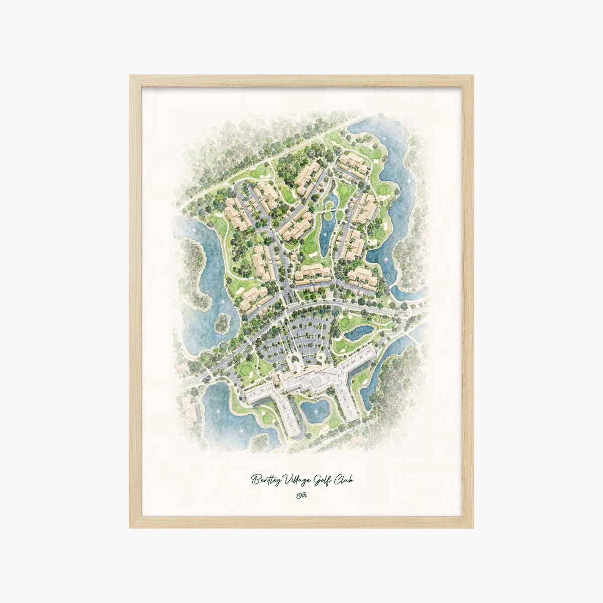 Bentley Village Golf Club wood frame