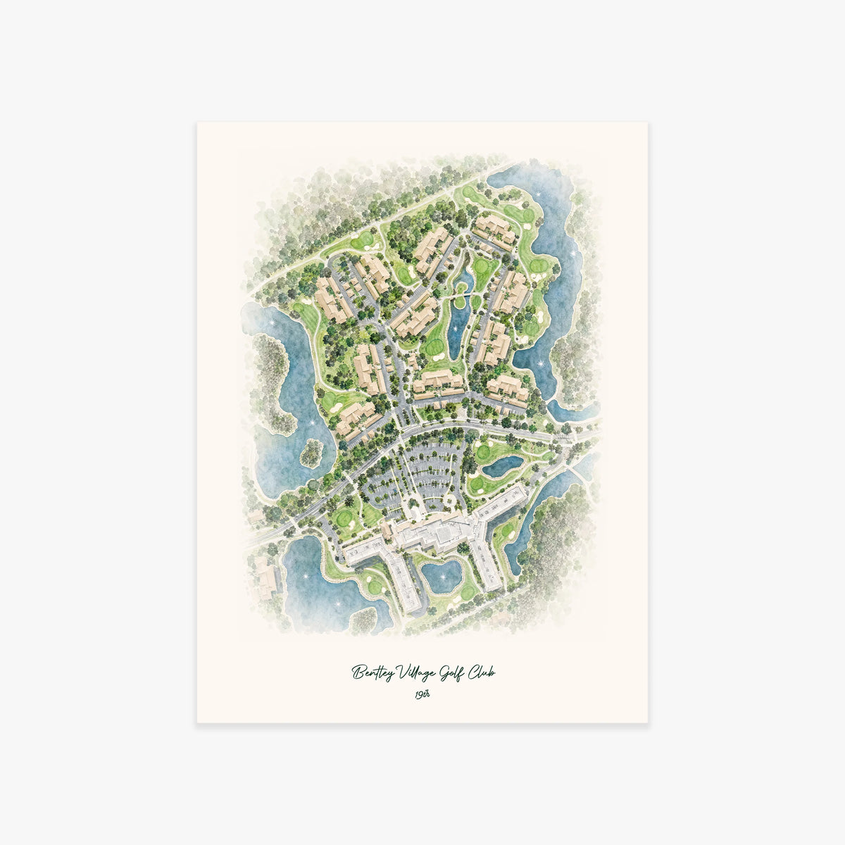 Bentley Village Golf Club printed artwork