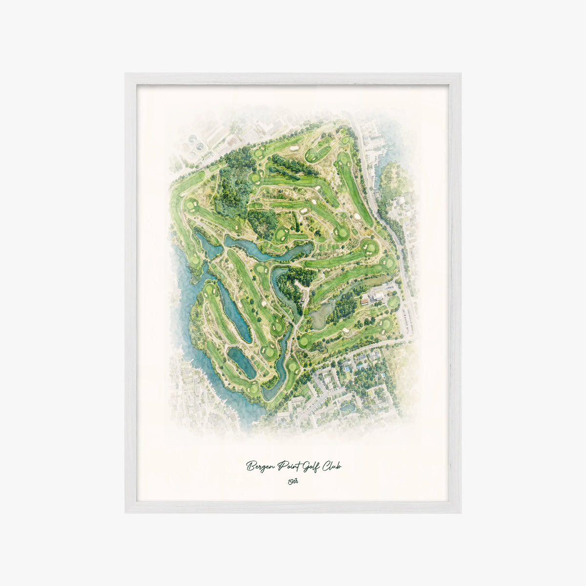 Bergen Point Golf Club white frame