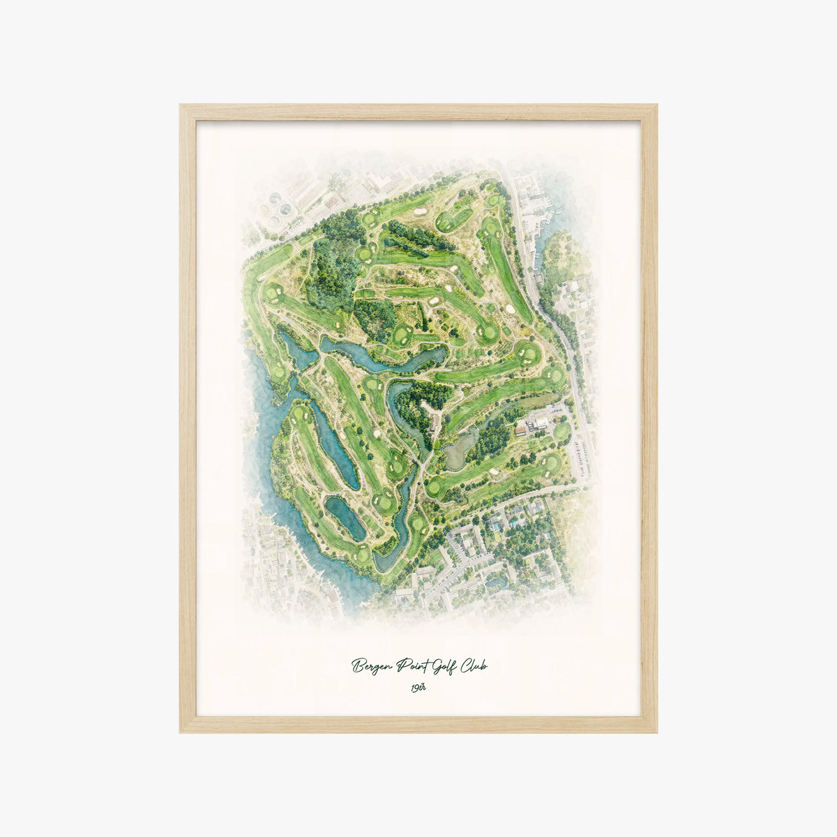 Bergen Point Golf Club wood frame