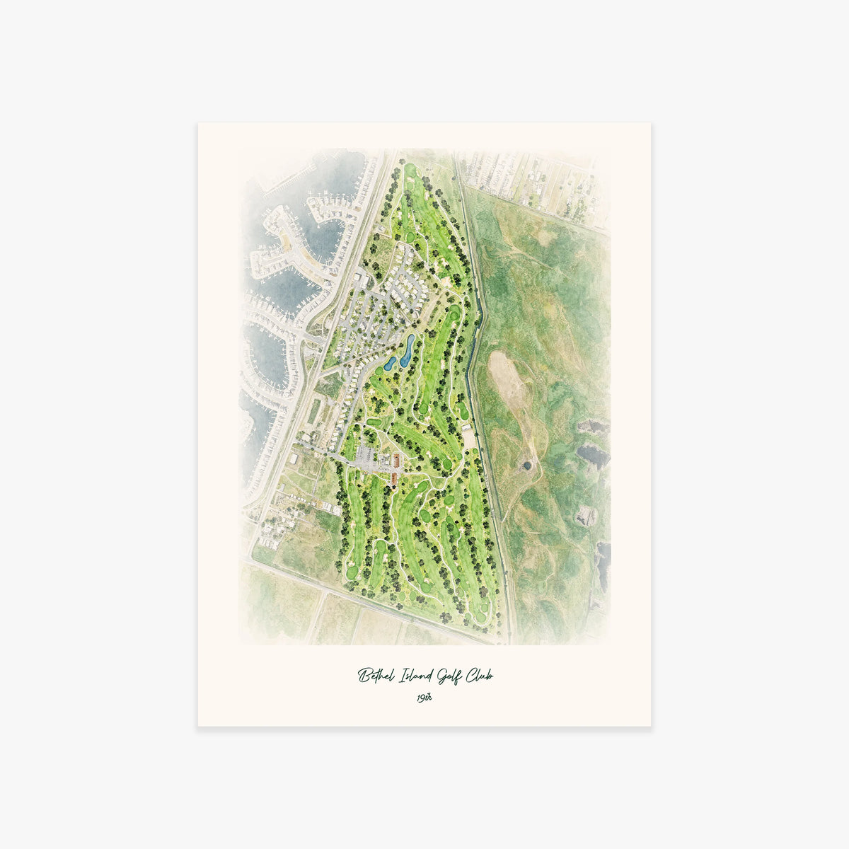Bethel Island Golf Club printed artwork