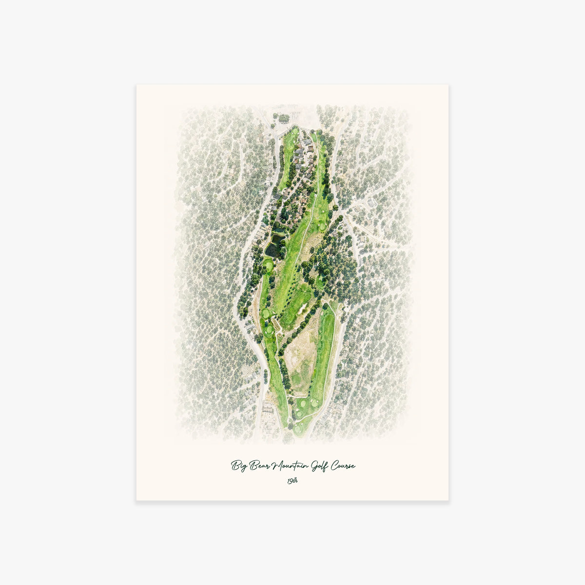 Big Bear Mountain Golf Course printed artwork
