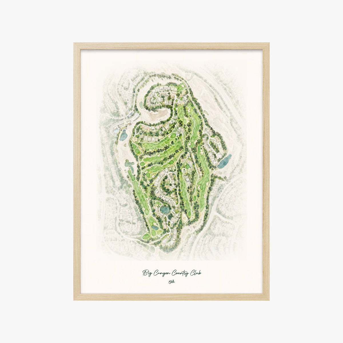 Big Canyon Country Club wood frame