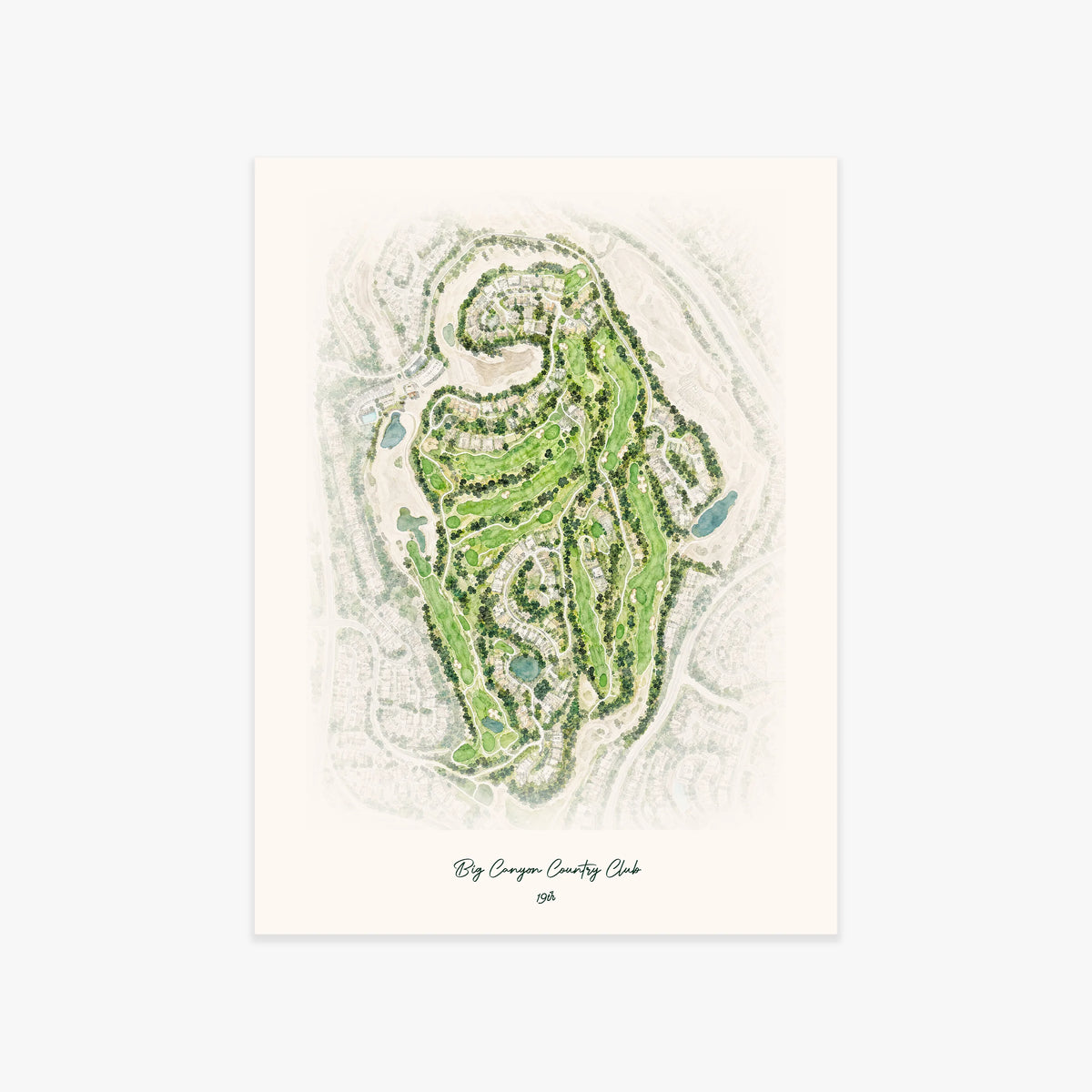Big Canyon Country Club printed artwork