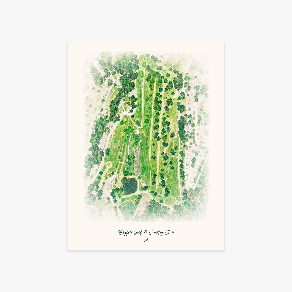 Bigfoot Golf & Country Club printed artwork